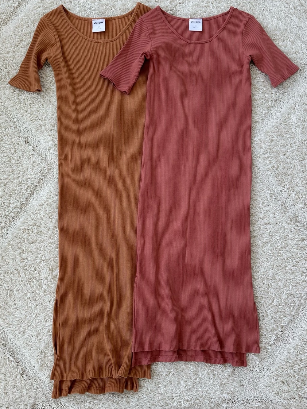 Plain Jane Ribbed Bodycon Dresses
